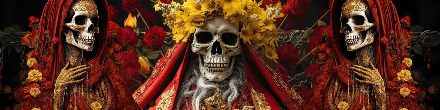 Santa Muerte Roja Banner